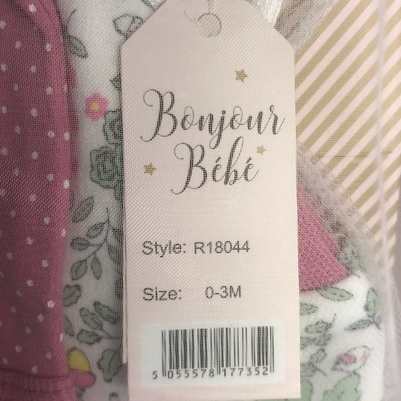 NWT BABY GIRLS’ BUNNY RABBIT 6-PIECE LAYETTE SET - Picture 6 of 11